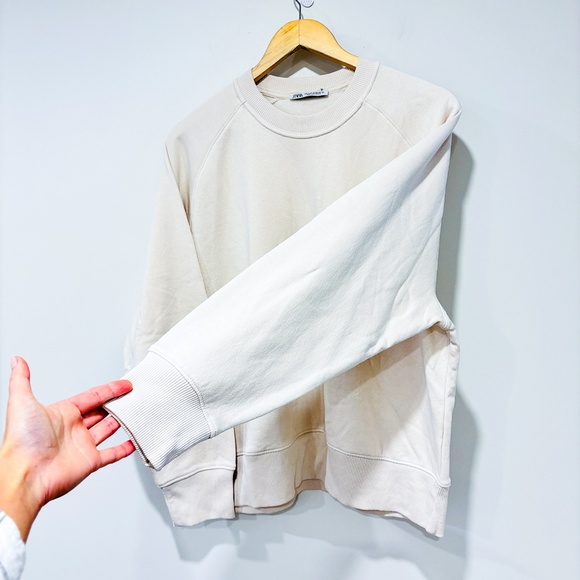 ZARA Cream crewneck sweater - Picture 7 of 8